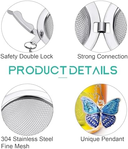 Tea Steeper for Loose Tea 2pcs NSTaygate Tea Infuser with Charm