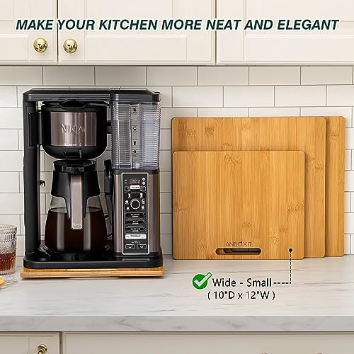 ANBOXIT Bamboo Sliding Tray for Coffee Maker
