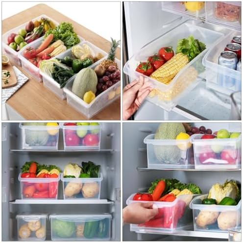 2pcs Plastic Drawer Organizer Tray for Fridge Kitchen Storage