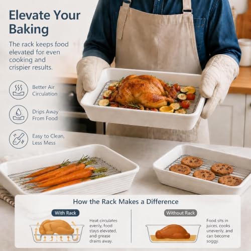 ONEMORE Ceramic Baking Dish Set of 3, 9x13