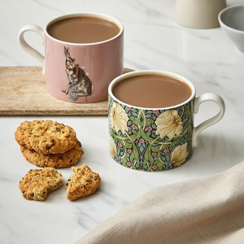 Spode Morris & Co 12oz Mugs, Set of 2 (Pimpernel & Forest Hare)
