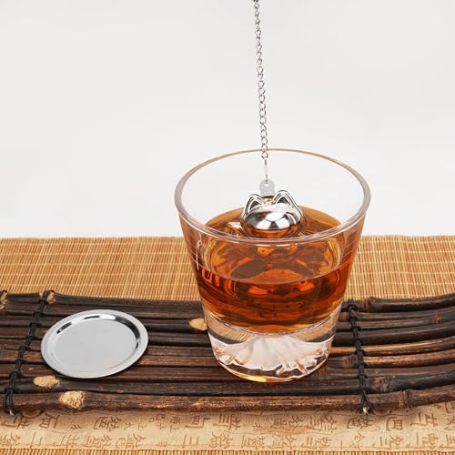 2 Pcs Fox Tea Infuser Set, Stainless Steel Strainer for Loose Leaf