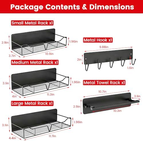 5-Pack Magnetic Shelves for Washing Machine and Fridge