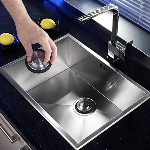 CORNERJOY 2 PCS Stainless Steel Kitchen Sink Stopper, Large Wide Rim