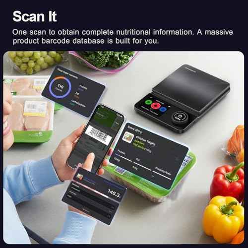 Smart Food Scale with Nutritional Calculator, USB Charging, 11lb