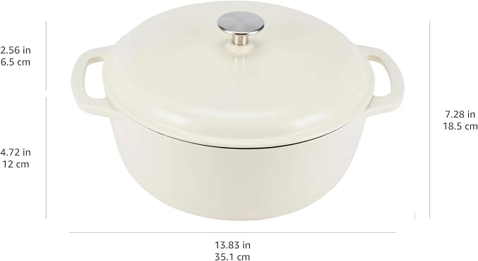 Amazon Basics Enameled Cast Iron Dutch Oven Pot - Image 4