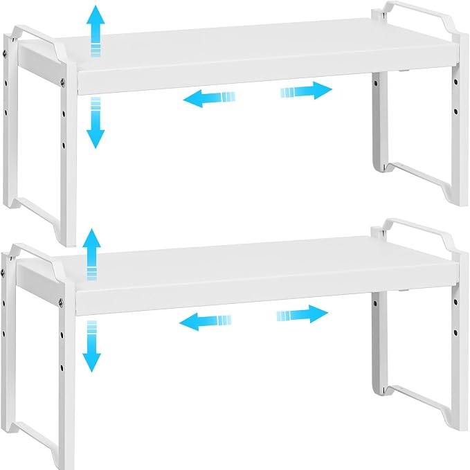 2 Pack Stackable Expandable Shelves by X-cosrack