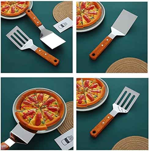 KLAQQED 2 PCS Metal Spatula for Cast Iron Skillet, Stainless Steel