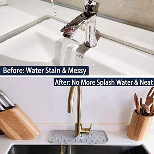 Silicone Faucet Sink Mat Sink Splash Guard, Sink Drain Pad Behind