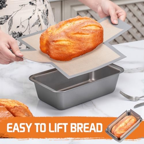 2 pack Silicone Bread Loaf Pan Liners, Nonstick and Reusable Bread pan