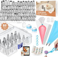 Kootek 140 Piping Bags and Tips Set Frosting Piping Kit for Beginner &