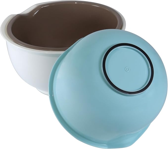 Set of 3 Mixing Bowls with Pour Spout-Nesting Design Saves Space - Image 3