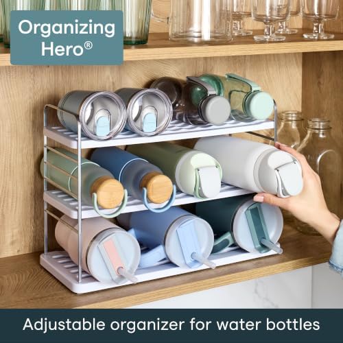 YouCopia UpSpace 12 Water Bottle Organizer, Adjustable Tumbler Cabinet