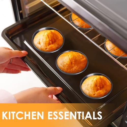 12 pcs Egg Tart Molds, Quyimy 3" Mini Tart Pans, Non-Stick Carbon
