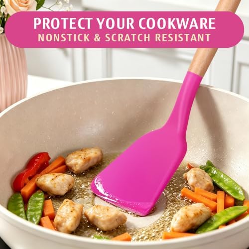 hecef Hot Pink Kitchen Utensil Set, 10 PCS