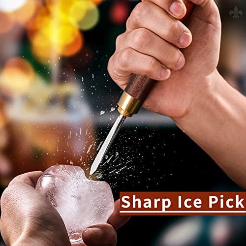 Ice Pick Set of 2 Three Pronged lce Pick, Stainless Steel Ice Pick