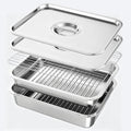 Grill Prep & Serve Tray Set with Lids 5-Piece Grill Carry System