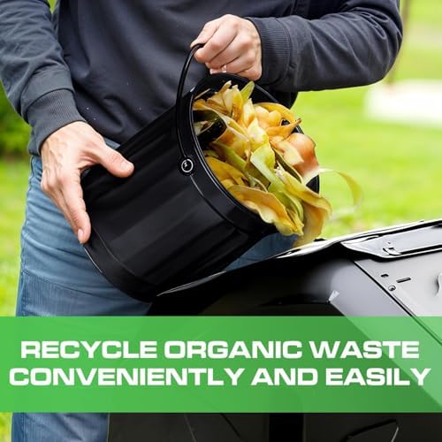 Plexon 1.5 Gallon Metal Compost Bin with Airflow Lid