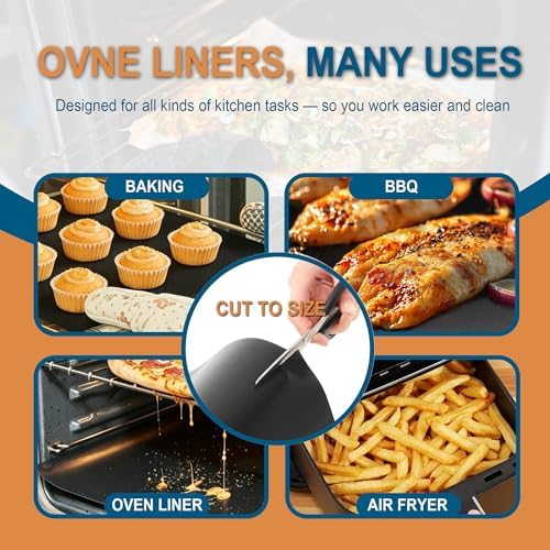 Oven Liners for Bottom of Oven - 3 Pack Large Oven Mats, 17”x25”