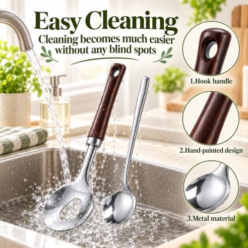 Meatball Spoon, Stainless Steel Meatball Maker Scoop with Hole, Long