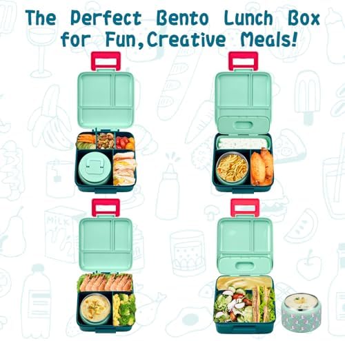 JXXM Bento Lunch Box for Kids with 8oz Soup Thermo,Leak-Proof Lunch