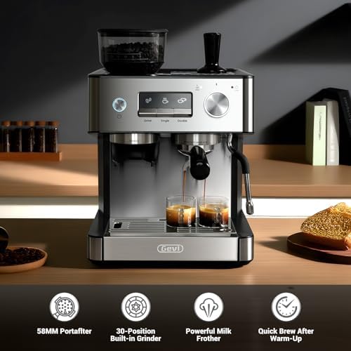 Gevi 20 Bar Espresso Machine with Built-In Grinder