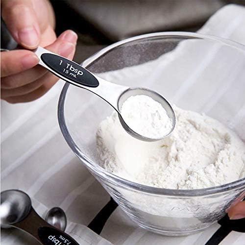 NutriChef 6-Piece Magnetic Measuring Spoon Set - Stainless Steel