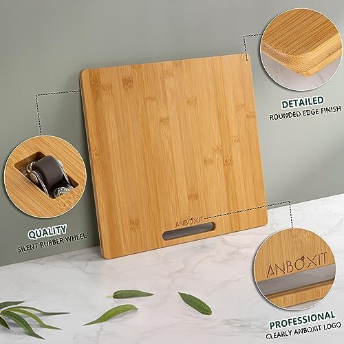 ANBOXIT Bamboo Sliding Tray for Coffee Maker