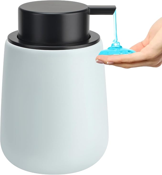 Soap Dispenser Ceramic with Easy-to-Press Pump Hand Lotion Liquid Dispenser - Image 2