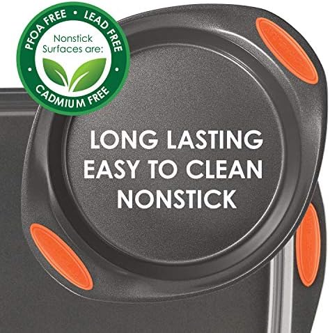 Rachael Ray Nonstick Bakeware Set with Grips and Lid