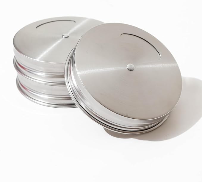 Mason Jar Spice Shaker Lids Stainless Steel – 6 Pack Adjustable Spice Lids - Image 6