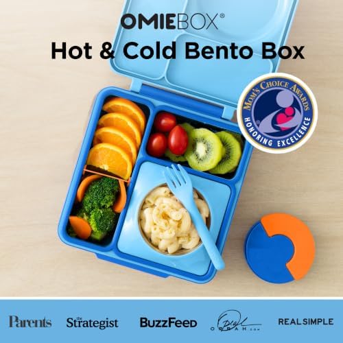 Omie OmieBox Kids Insulated Leakproof Bento Lunch Box with Food Jar
