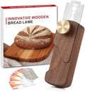Magnetic Wooden Bread Lame,Hand Crafted Sourdough Scoring Tool with 5