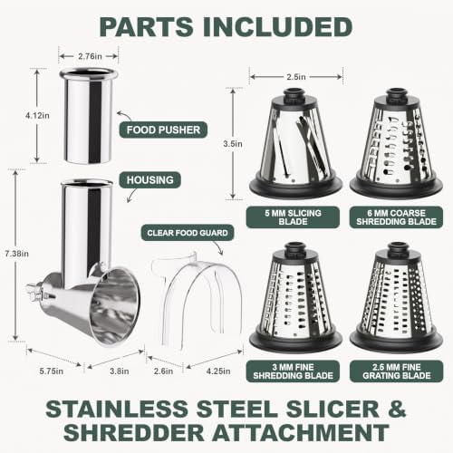 HOZODO Cheese Grater Attachment for KitchenAid Mixers
