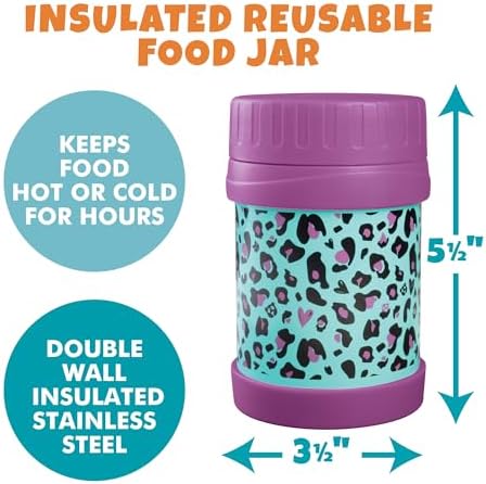 Bentology Insulated 13Oz Food Jar for Kids- Hot or Cold Food, Soups