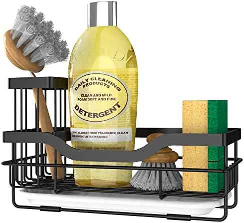 Sponge Holder for Kitchen Caddy Sink Organizer, Multifunctional