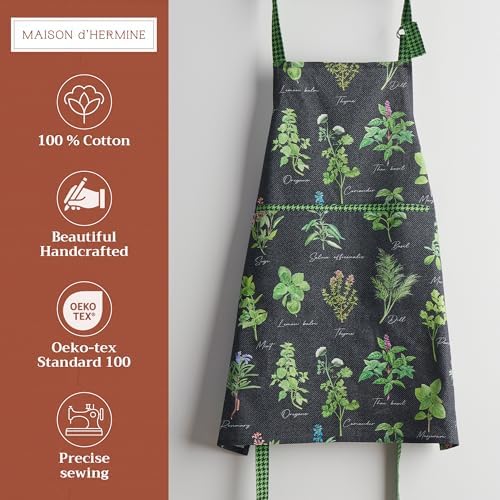 Maison d' Hermine Aprons for women with Pocket 100% Cotton
