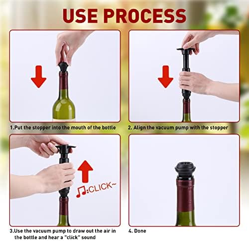 24 Pcs Wine Vacuum Stoppers - Rubber Bottle Savers to Preserve Flavor