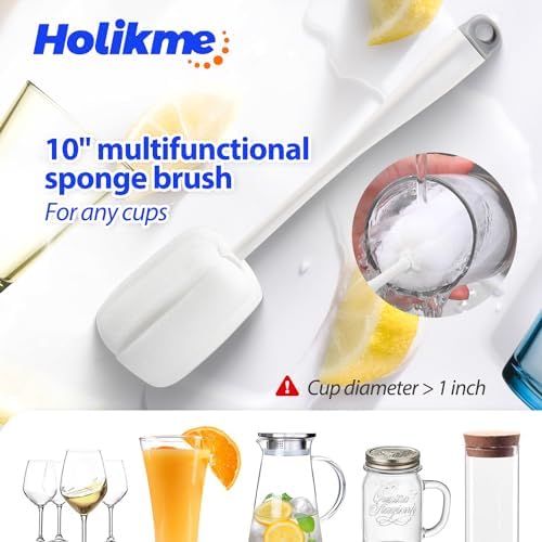 Holikme Bottle Brush Tube Cleaning Set, White