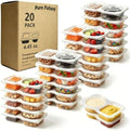 Pure Future 20-Pack 2-Compartment Snack Containers with Lids