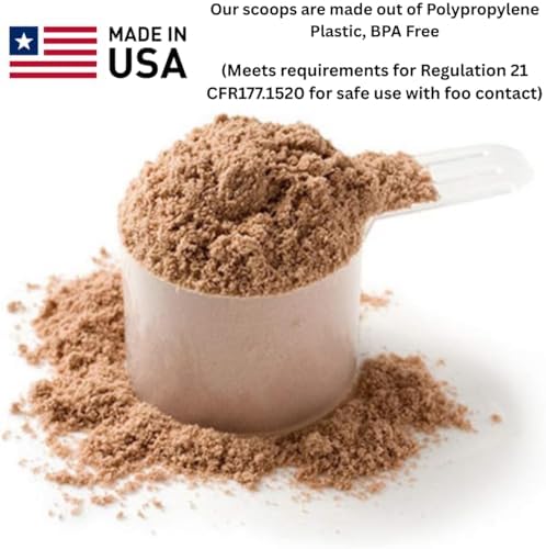 Plastic Measuring Scoop, (118.4 cc | 1/2 Cup | 4 fl oz. | 118.4 mL)