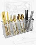 4-Compartment Dishwasher Silverware Basket, 304 Stainless Steel