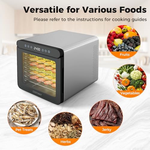 COSTWAY 7-Tray Stainless Steel Food Dehydrator