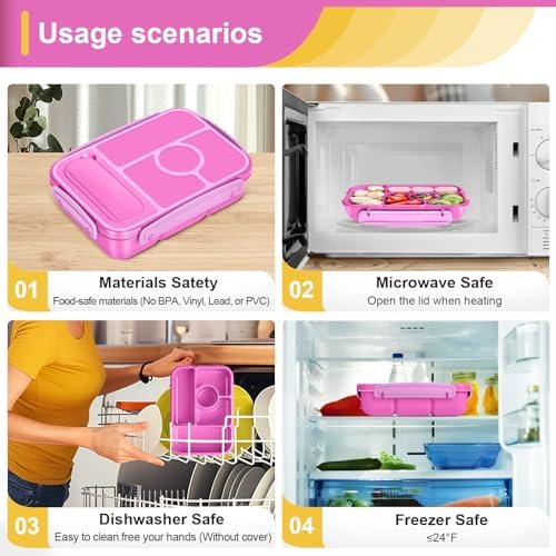 Amathley Bento Box Adult Lunch Box Kids,Lunch Containers for