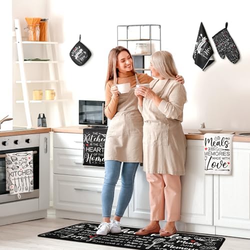Fourluoo 10-Piece Black and White Kitchen Accessories Set