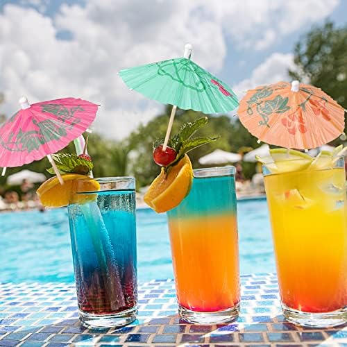[200 Pcs] Cocktail Drink Umbrella Picks Toothpicks - Mini Paper