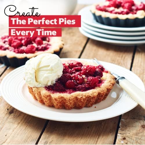 8 Pack Mini Tart Pans 4 Inch with Removable Bottom Round Nonstick Deep