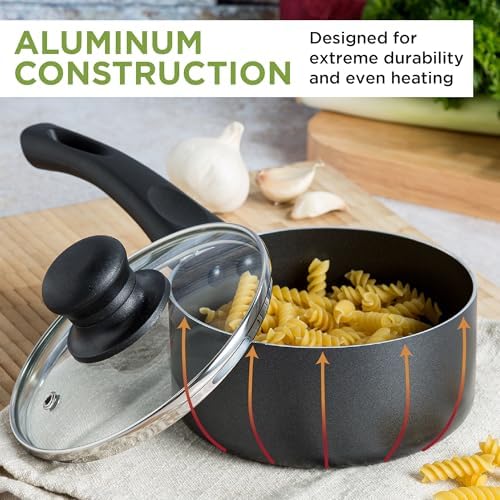 Ecolution Easy Clean Ceramic Nonstick Cookware Set, Dishwasher Safe