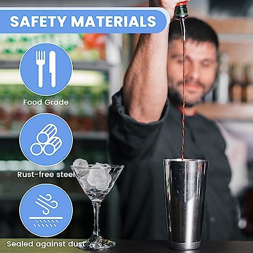 24 Pack Liquor Pour Spouts Set - Stainless Steel bottle spout and
