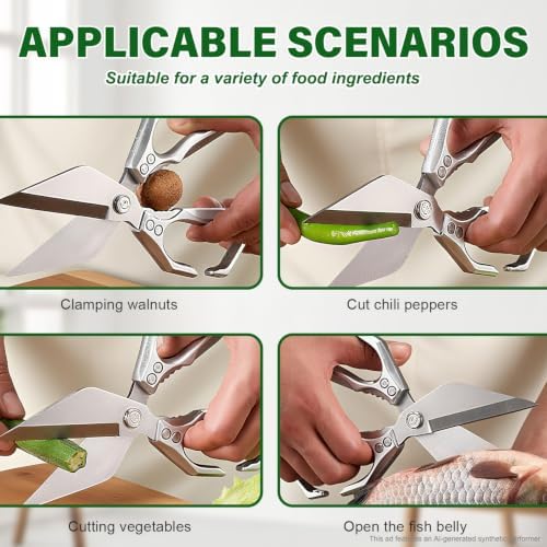 Multifunctional Heavy-Duty Kitchen Shears 2026 New, Heavy Duty Kitchen